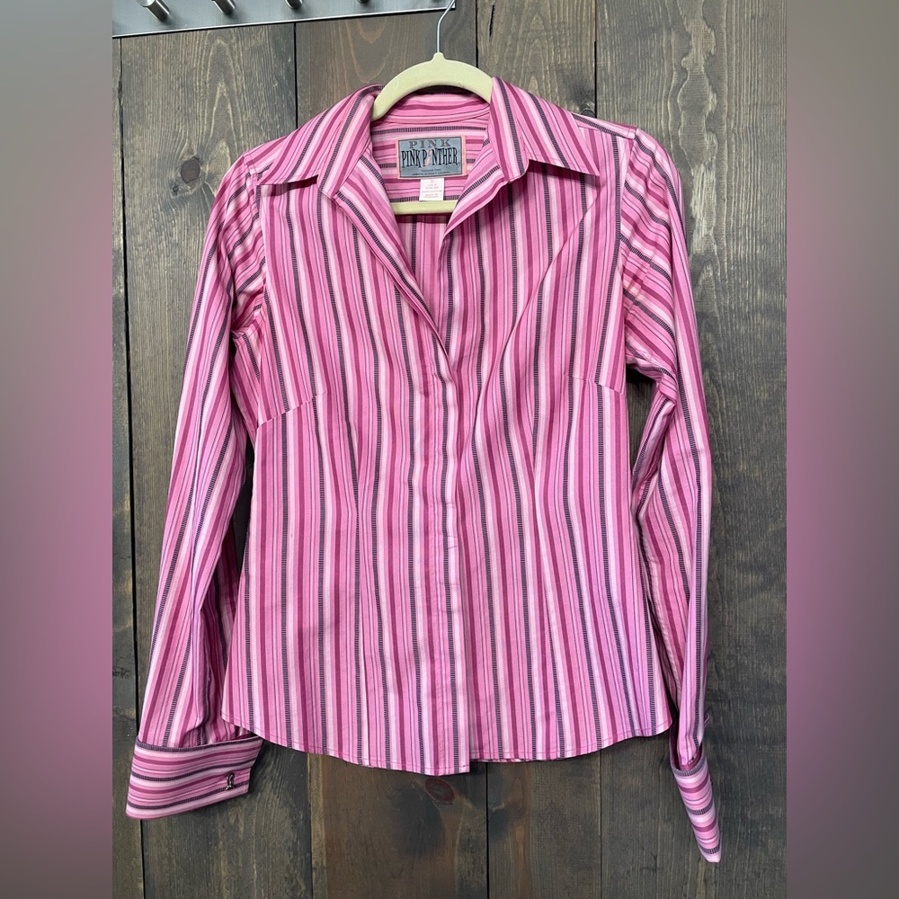 Thomas Pink Women's Vibrant Striped Button Down Shirt